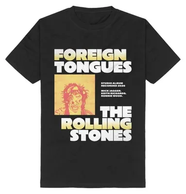Produktbild von The Rolling Stones T-Shirt Herren Foreign Tongues - Studio Album schwarz 4XL
