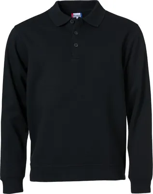 Produktbild von Polo-Pullover aus Polyester-Baumwoll-Mischung mit Anti-Pilling-Behandlung und 3 Ton-in-Ton Knöpfen