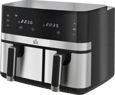 Zdjęcie produktu dla Frytownica Na Gorące Powietrze 8,5 L Podwójna Komora 8 W 1 Przepis Airfryer Powłoka Nieprzywierająca Ekran Dotykowy Inteligentny Timer Bez Oleju Czarny