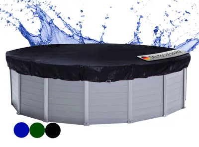 Zdjęcie produktu dla Osłona basenowa z folii, okrągła, o średnicy 420 cm, przeznaczona do basenów o wymiarach 350-366 cm, kolor: czarny
