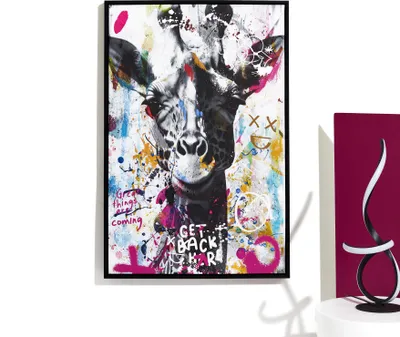 Produktbild von Buntes Giraffenbild 60x90cm