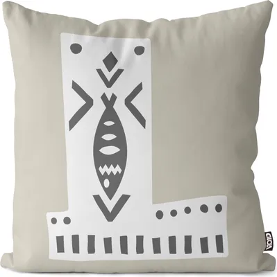 Produktbild von VOID L Dekorative Buchstaben Kissenbezug Kissenhülle Sofakissen Kissen Deko Outdoor-Kissen Dekokissen