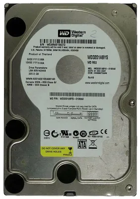 Produktbild von 320GB HDD Western Digital RE2 WD3201ABYS SATA2 ID14229