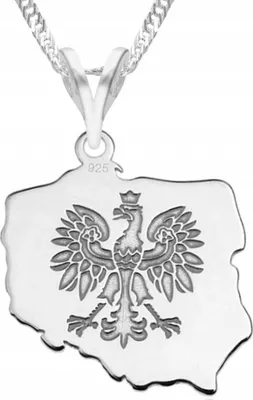 Produktbild von Polnisches Adler-Silberhalskette 925, patriotisch