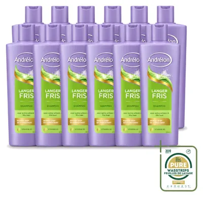 Productafbeelding van 12 x Andrélon Shampoo voor Lang Haar - 400 ml - Voordeelverpakking - 12 stuks