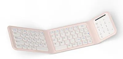 Image de Clavier Bluetooth pliable avec pavé tactile et pavé numérique, USB-C, rechargeable, mini-clavier