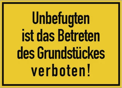 Produktbild von Dreifke® Schild Unbefugten ist das Betreten des Grundstückes verboten Alu 25x...