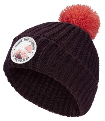 Zdjęcie produktu dla Czapka zimowa Jack Wolfskin Uni dla dzieci, model Pompom Badge K, kolor: amarant, rozmiar: M (EU)