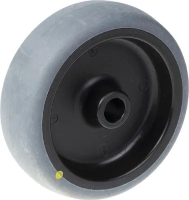 Produktbild von 75-mm-Rad mit grauem, elektrisch leitfähigem, thermoplastischem Gummi auf Polypropylen