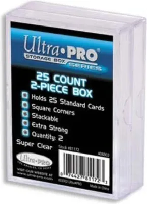 Immagine prodotto di Ultra Pro - Scatola per la conservazione di 2 pezzi - trasparente - per 25 carte (2 scatole)
