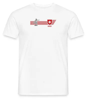 Produktbild von Spreadshirt Schweiz Fußball Fanlook Mit Wappen Männer T-Shirt, S, Weiß