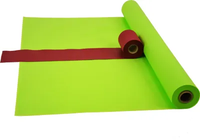 Produktbild von Sensalux Kombi-Set 1 Tischdeckenrolle 1,18m x 25m apfelgrün + Tischläufer 15cm bordeaux