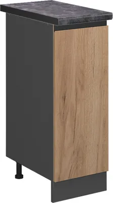 Produktbild von Apothekerschrank Vicco R-Line Goldkraft Eiche 30 cm  J-Shape, AP Anthrazit, Model 46989