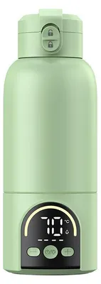 Produktbild von Zimilo Kabelloser Flaschenwärmer 316 Edelstahl, Tragbarer Baby Flaschenwärmer, 140W Schnellheizung, Temperaturanzeige, Auslaufsicher, Grün