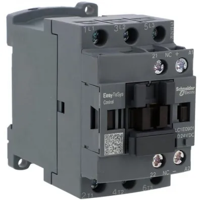 Produktbild von Easy TeSys Control AC-3 Leistungsschütz, 9 A, 3-polig (1 Schließer), 24 V DC Spule LC1E0901BD