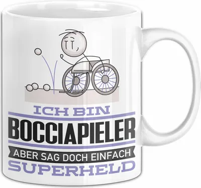 Produktbild von Bocciapieler Geschenk Tasse Ich Bin Bocciapieler Aber Sag Doch Einfach Superheld Lustige Geschenkdiee für Bocciapieler Kaffee-Becher (Weiß)
