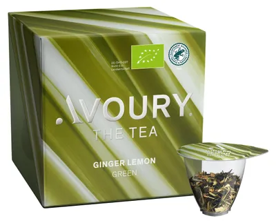 Produktbild von Avoury Green Tea  | GINGER LEMON Tee-Kapseln: Grüntee mit Ingwer & Zitronengras  |  8 Kapseln