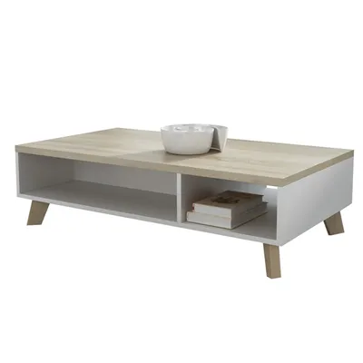 Produktbild von Couchtisch LOTAR 110 brillantweiß / sonoma eiche