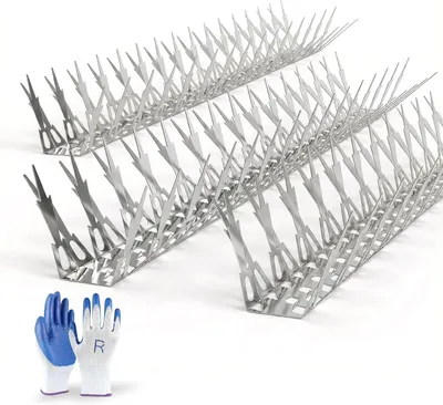 Imagen del producto de Piquetas antipalomas fabricadas en acero inoxidable 304, de 3,6 metros de longitud, para balcones, techos, vallas, tuberías y protección contra aves
