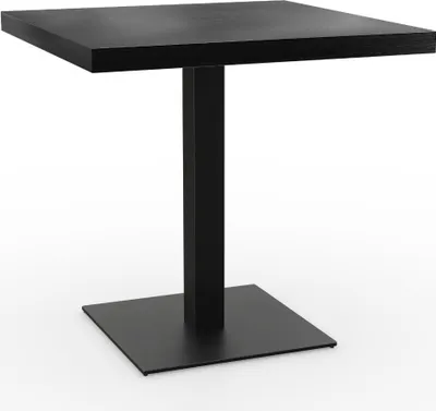 Produktbild von Bistrotisch 36 mm | 80x80 cm | Schwarze Esche | Gusseisen Gestell