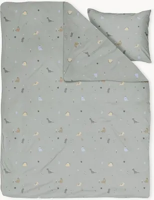 Produktbild von Petite Amélie Bettwäsche-Set - 120x150 cm - 100% Baumwolle - Dino
