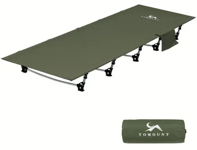 Productafbeelding van Campingbed Veldbed - 190 x 70 cm - Ultralicht 1,95 kg - Aluminium - Tot 150 kg belastbaar - Groen