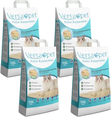 Produktbild von Versapet TOFU Katzenstreu klumpend Klumpstreu 4 x 4,6 kg