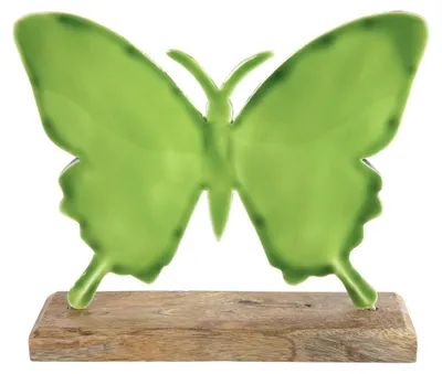 Obrázok produktu pre Kovová dekorácia motýľ BUTTERFLY 20 cm zelená