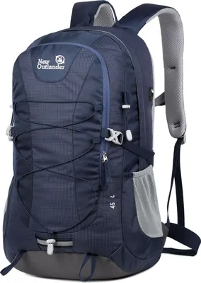 Produktbild von Wanderrucksack 45L Trekkingrucksack Reiserucksack Wasserdichter Rucksack mit der großen Kapazität , Outdoorrucksack (Blau)