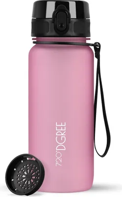 Produktbild von uberBottle softTouch Trinkflasche mit Sieb 650ml / Rose/ 720DGREE