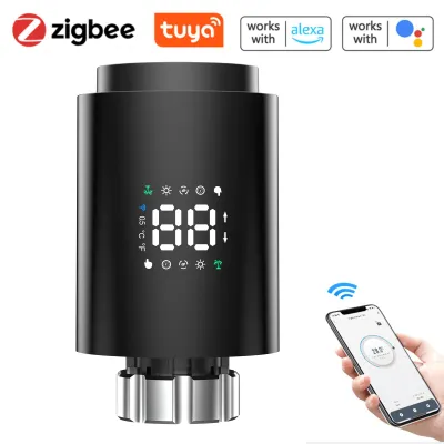 Obrázok produktu pre Inteligentný termostatický ventil s LED displejom a podporou ovládania prostredníctvom aplikácie (Zigbee)