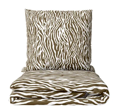 Produktbild von 4 teilige Winter Bettwäsche Fleece 135x200 80x80 braun weiß Leopardenmuster kuschelig weich warm