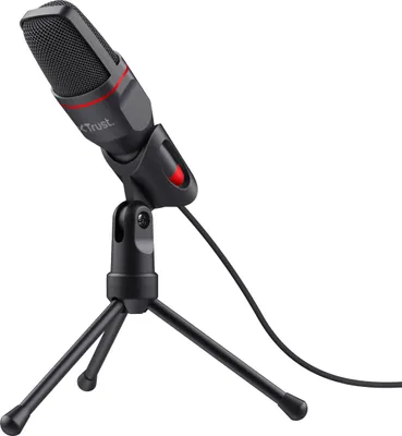 Produktbild von Trust Gaming GXT 212 Mico USB Mikrofon mit Ständer, 3,5 mm Stecker und USB-Adapter, 1,8 m Kabel, Plug & Play, Mikrofon PC ... Trust Gaming GXT 212 Mico USB Mikrofon mit Ständer, 3,5 mm Stecker und USB-Adapter, 1,8 m Kabel, Plug & Play, Mikrofon PC für Computer, PS4, PS5, Streaming, Twitch, YouTube - Schwarz