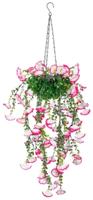 Produktbild von Solar Hängedeko Blume LED 70cm Garten Deko Lichterkette warmweiß