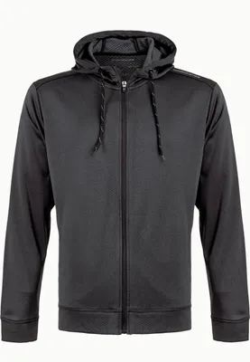 Immagine prodotto di ENDURANCE Dereff, giacca con cappuccio con sottile stampa del logo 1111 Nero Melange XL