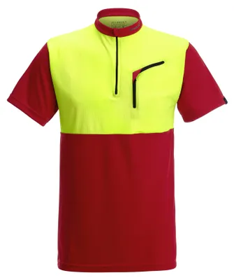 Produktbild von PFANNER Funktionsshirt Zipp Neck Kurzarm rot neongelb, Größe M