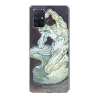 Produktbild von MuchoWow® Handyhülle Schutzhülle Hülle für Samsung Galaxy A51 Gipsskulptur eines knienden Mannes - Vincent van Gogh Silikon Softcase Handy Hülle - Schutzabdeckung