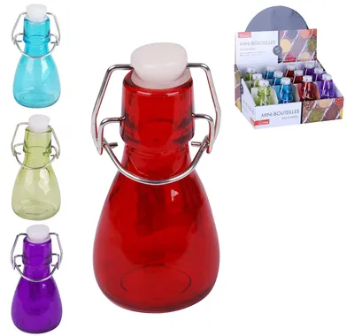 Produktbild von 12 PC Air Tight Mini Glas Spice Öl Aufbewahrung Küche Swing Top Flaschen – 80 ml