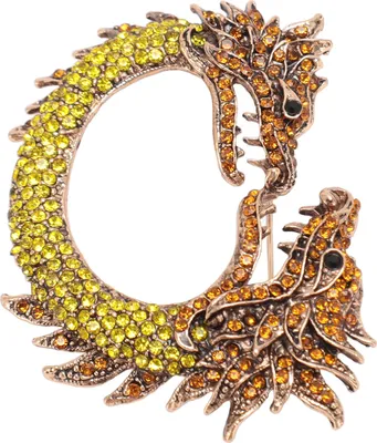 Obrázok produktu pre Čínsky drak brož Pin, čínsky drak brož, kamienok čínsky drak brož, Zodiac Dragon Brooch Pin, Zodiac čínsky drak brož Pin, Zodiac Dragon Rhinestone Brooch Pin