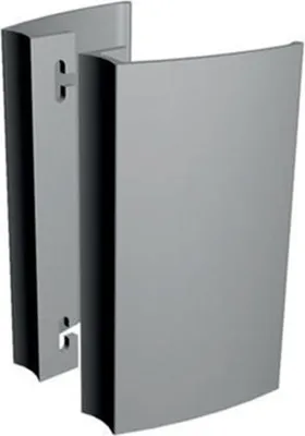 Zdjęcie produktu dla Para uchwytów płetwowych 250 mm ALMA COMPONENTES Rozstaw osi 200 mm - Ral9006 Szary - 7060-250-9006