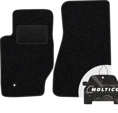 Produktbild von moto-MOLTICO Vorne Fußmatten Auto Velours Autoteppiche Schwarz Automatten Set 2-teilig passend für Jeep Grand Cherokee 2006-2011