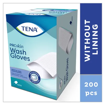 Produktbild von TENA Wash Glove (ohne Folie) - Waschhandschuh - 200 Stk.