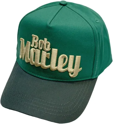 Zdjęcie produktu dla Bob Marley Text Logo Czapka Green UNI
