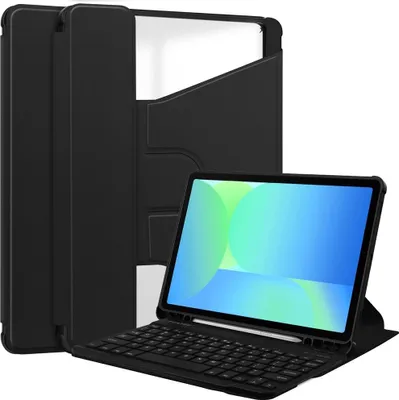 Produktbild von Samsung Galaxy Tab S10 Lite Hülle - Coverup 360° Rotating Folio Klapphülle mit Schlaf/Wach-Funktion - Schwarz