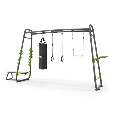 Produktbild von EXIT GetSet Monkeybar MB330, Krachtstation, Outdoor Fitness, Klimrek Outdoor, Kinder & Volwassenen, Grau