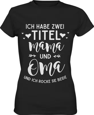 Produktbild von Mama und Oma Damen Premium T-Shirt – Black / S