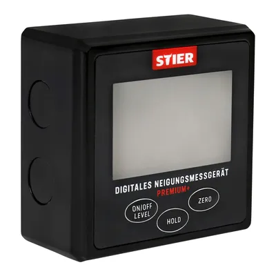 Produktbild von STIER Digitales Neigungsmessgerät, ausgestattet mit LCD-Display, ermöglicht exakte Messungen und Prüfungen bis zu ±0,2° Genauigkeit, magnetische Befestigung für vielseitigen Einsatz