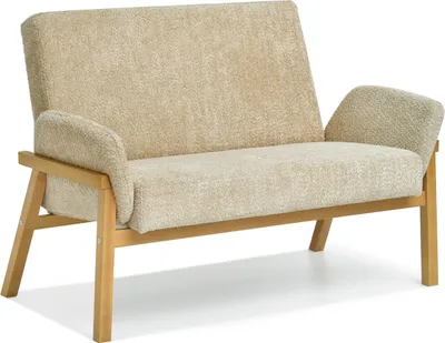Zdjęcie produktu dla Sofa lao beżowy tkanina, podstawa dąb