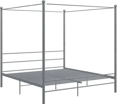 Immagine prodotto di Letto a baldacchino in metallo grigio 180x200 cm