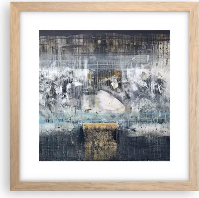 Produktbild von Gerahmtes Poster - Rahmen in heller Eiche - Abstraktion modern - 30x30 cm - Wand Bild - Wanddeko - Wandbilder - Wandposter - Bilderrahmen - Bilder - Kunstdruck - Wandbild - P2NAC30x30-3474